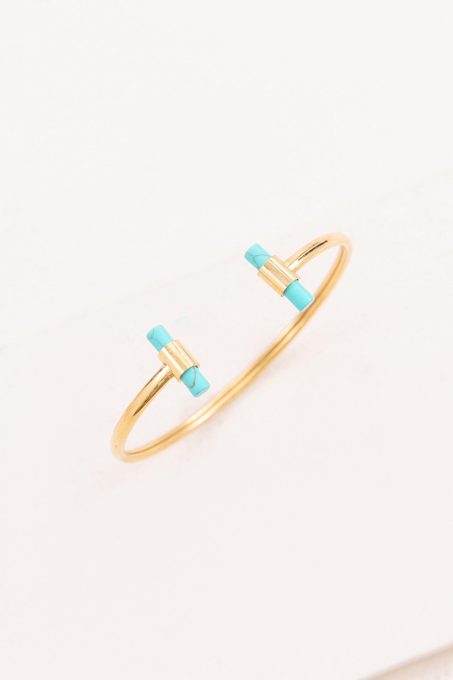 Stone Bar Cuff (14K Gold)