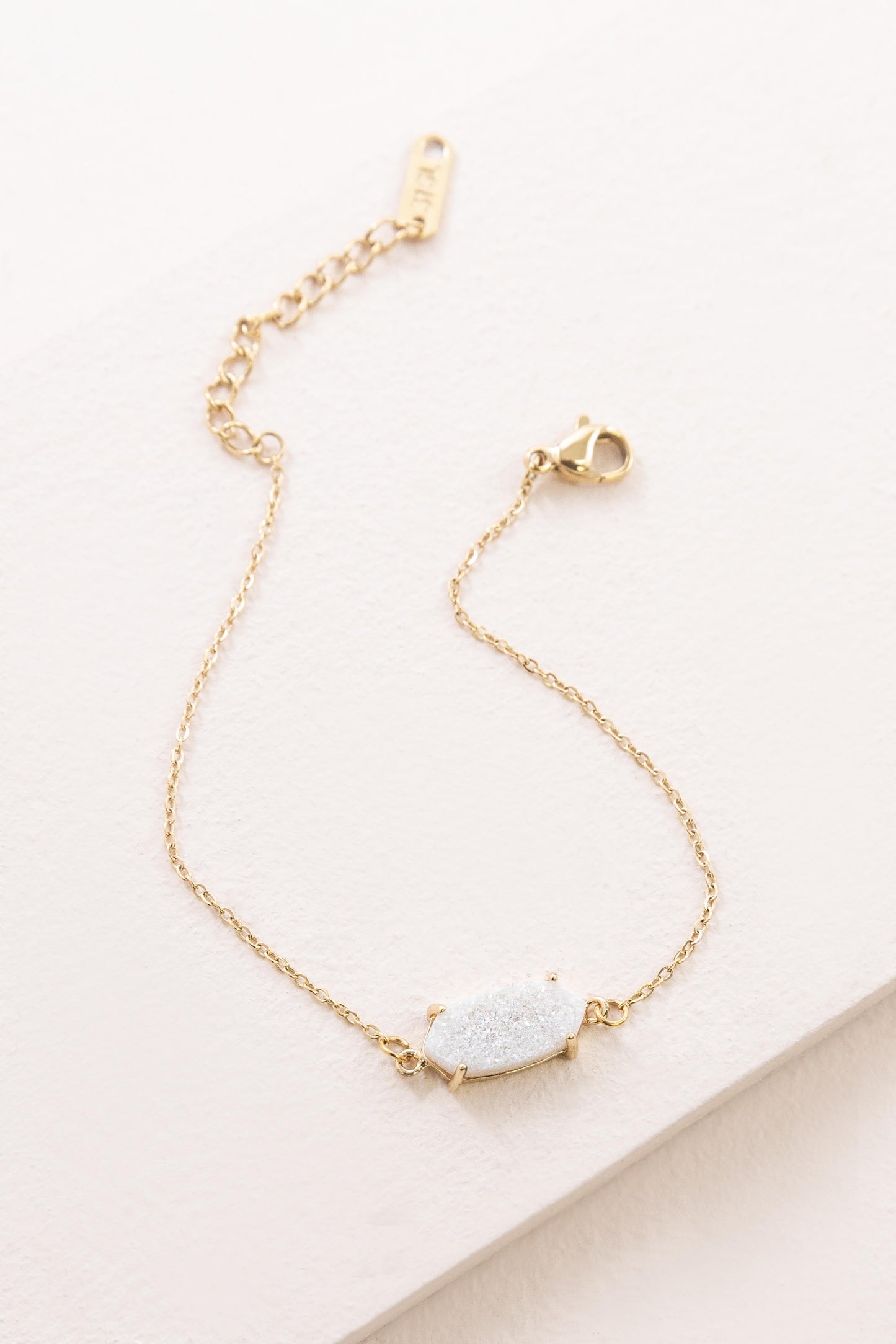 Marquise Druzy Bracelet | Alabaster (14K)