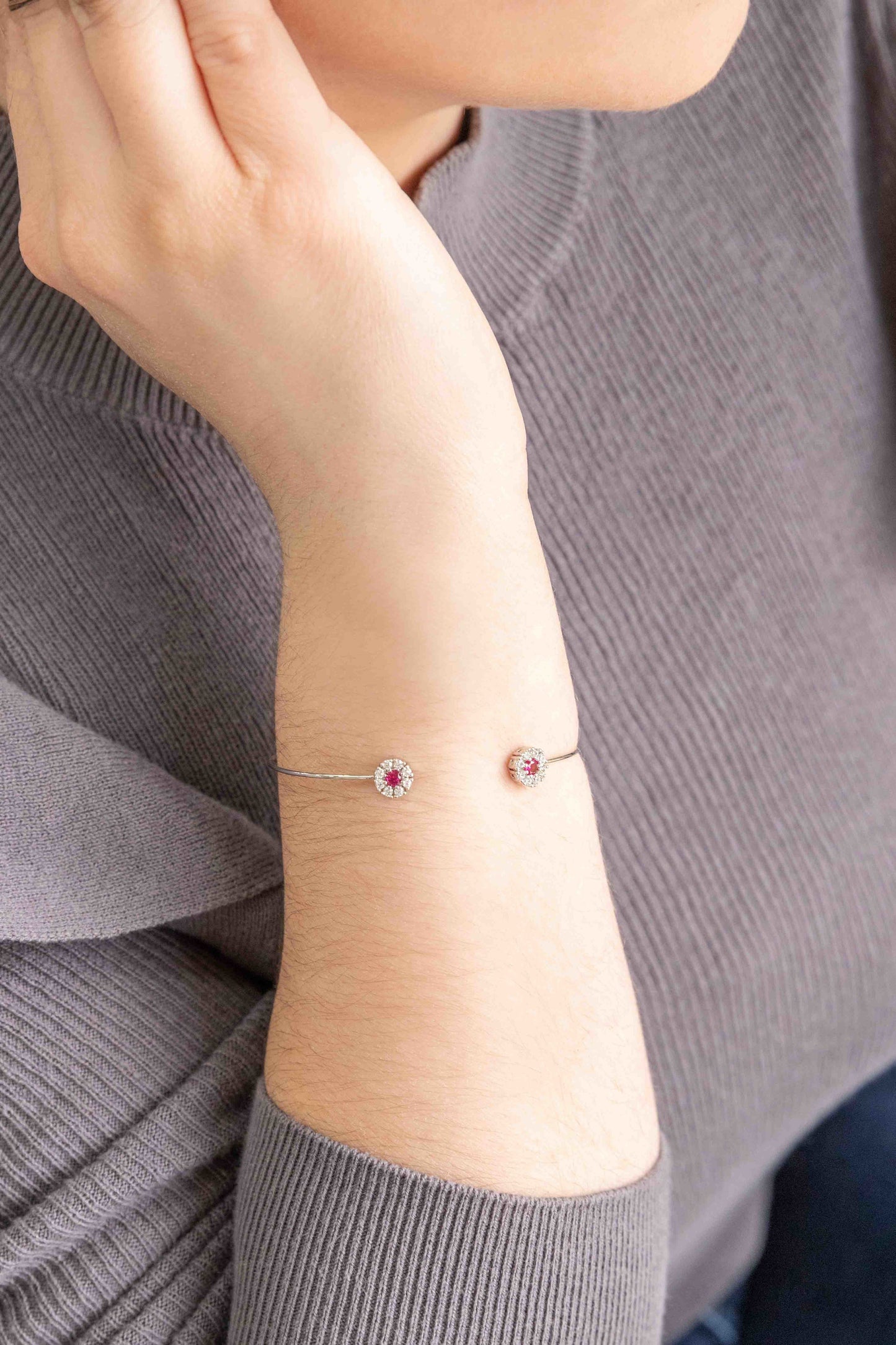 Pink Floral Cuff