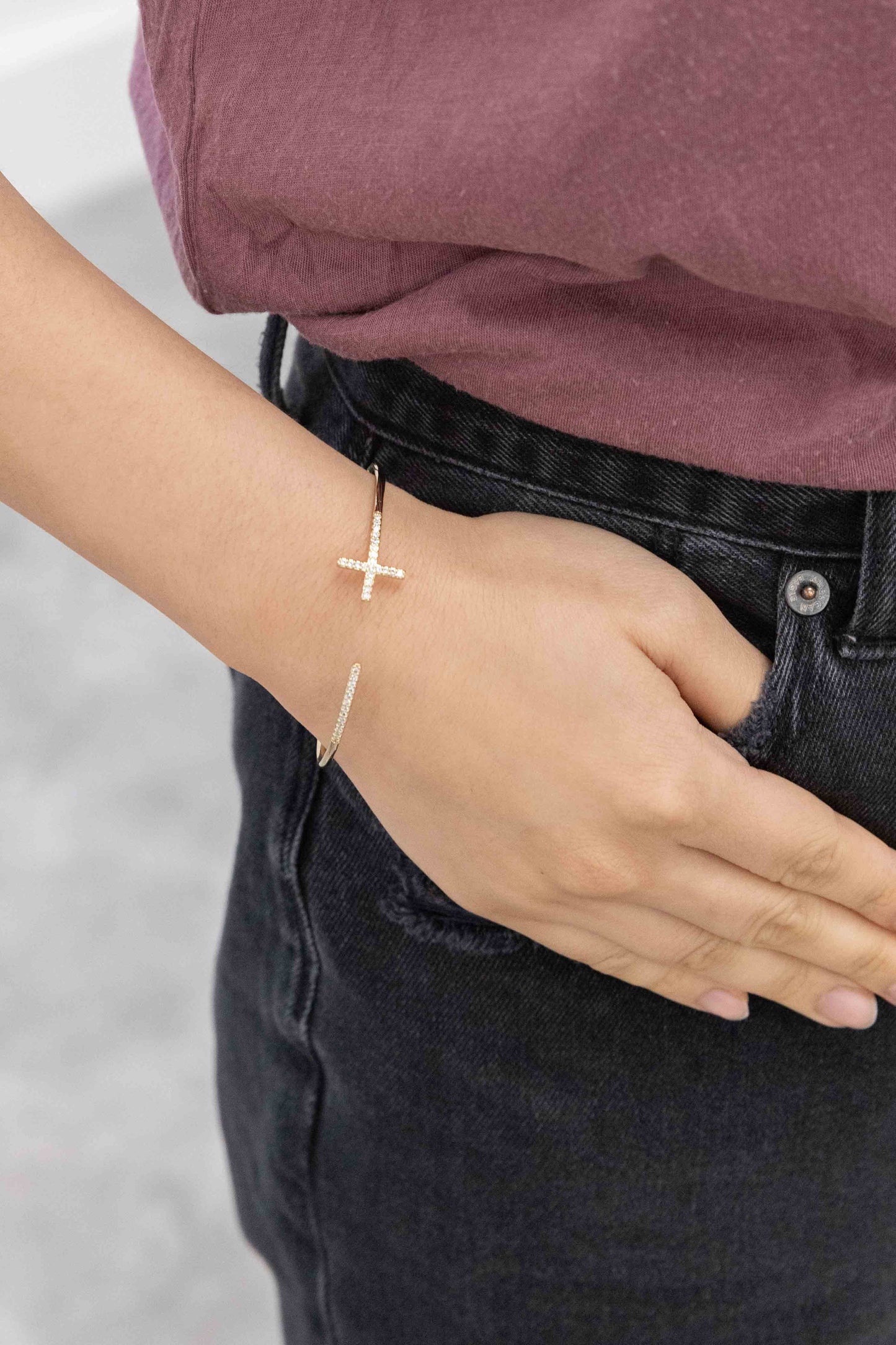 Cross Cuff Bracelet
