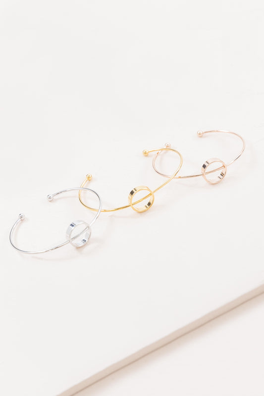 Divided Circle Cuff Bracelet