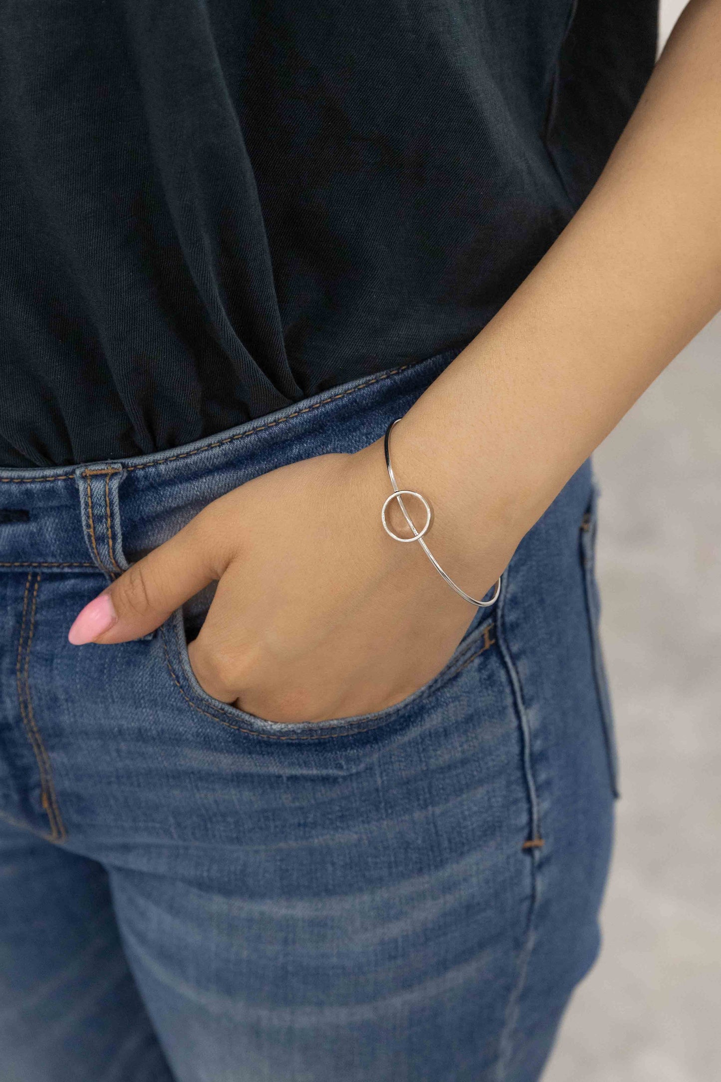 Divided Circle Cuff Bracelet