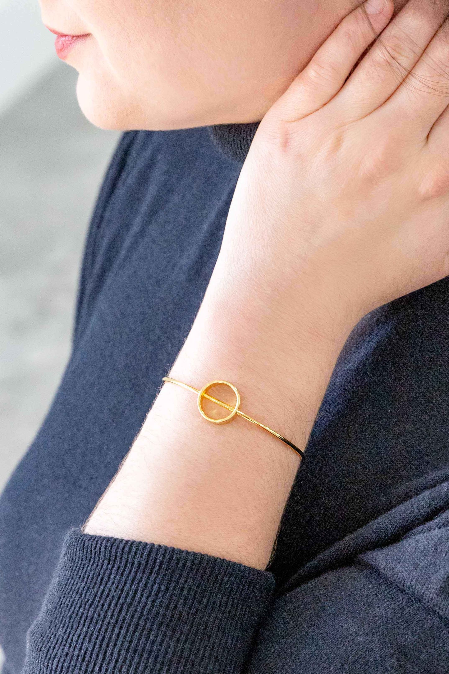 Divided Circle Cuff Bracelet