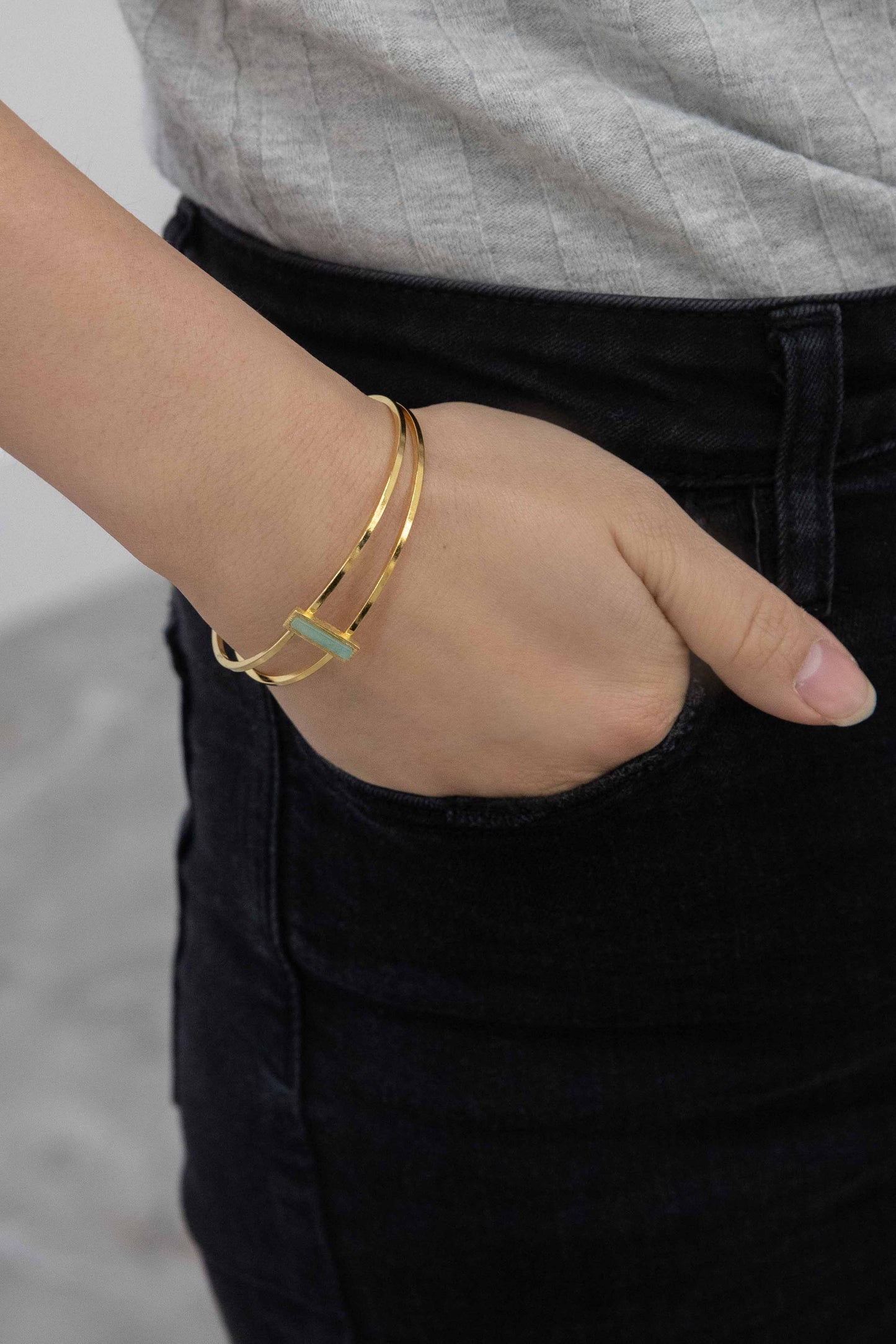 Sparta Stone Cuff Bracelet