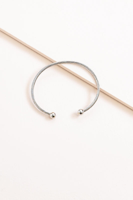 Solemn Cuff Bracelet | Silver