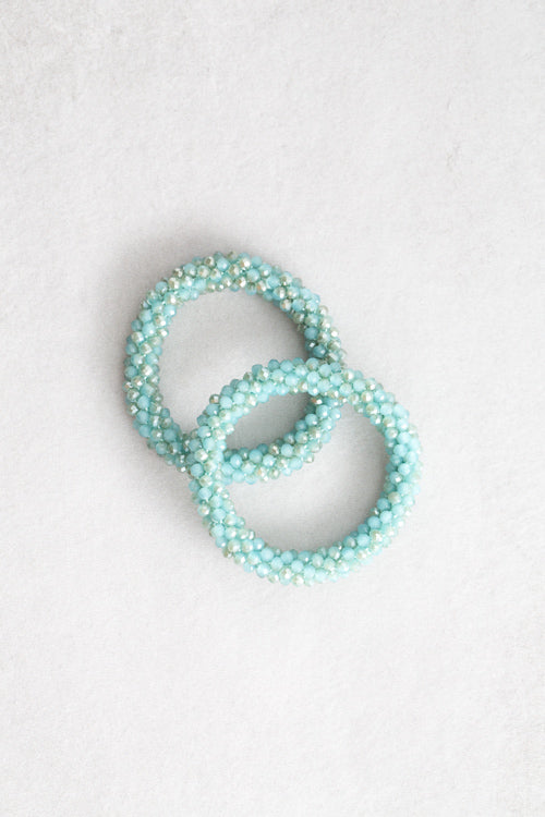Beaded Rope Bracelet | Seafoam