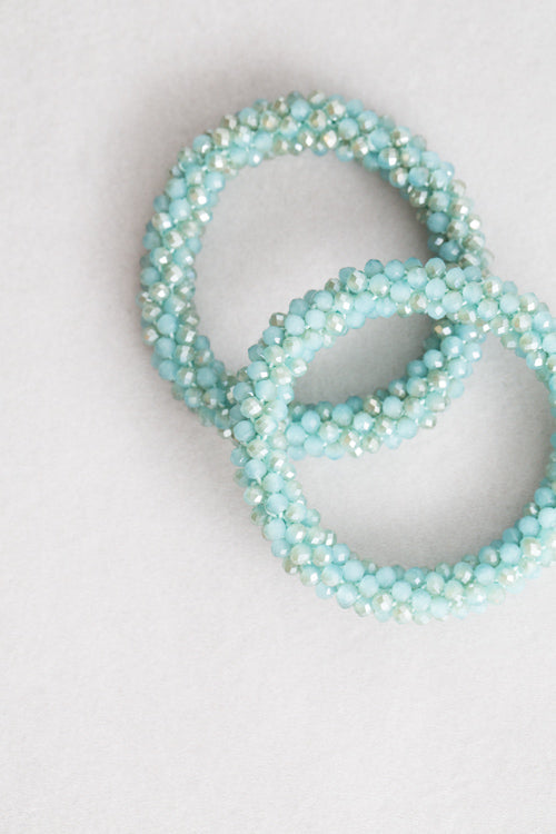 Beaded Rope Bracelet | Seafoam