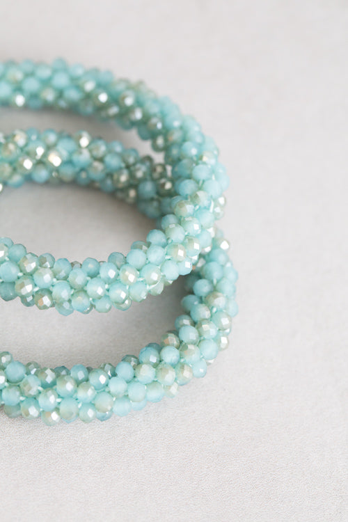 Beaded Rope Bracelet | Seafoam