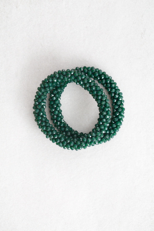 Beaded Rope Bracelet | Evergreen