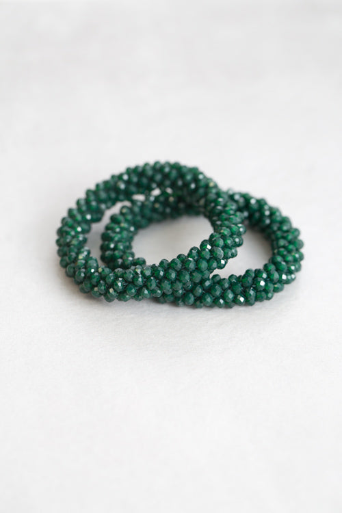 Beaded Rope Bracelet | Evergreen