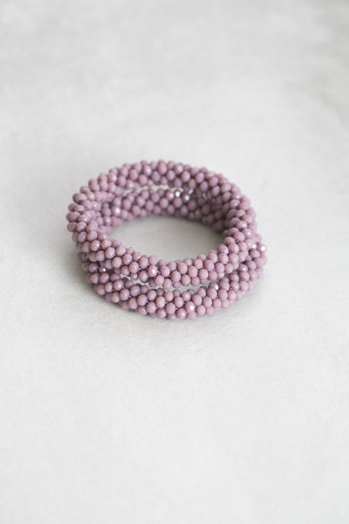 Beaded Rope Bracelet | Mauve