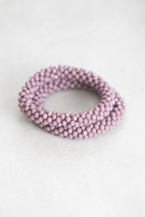 Beaded Rope Bracelet | Mauve