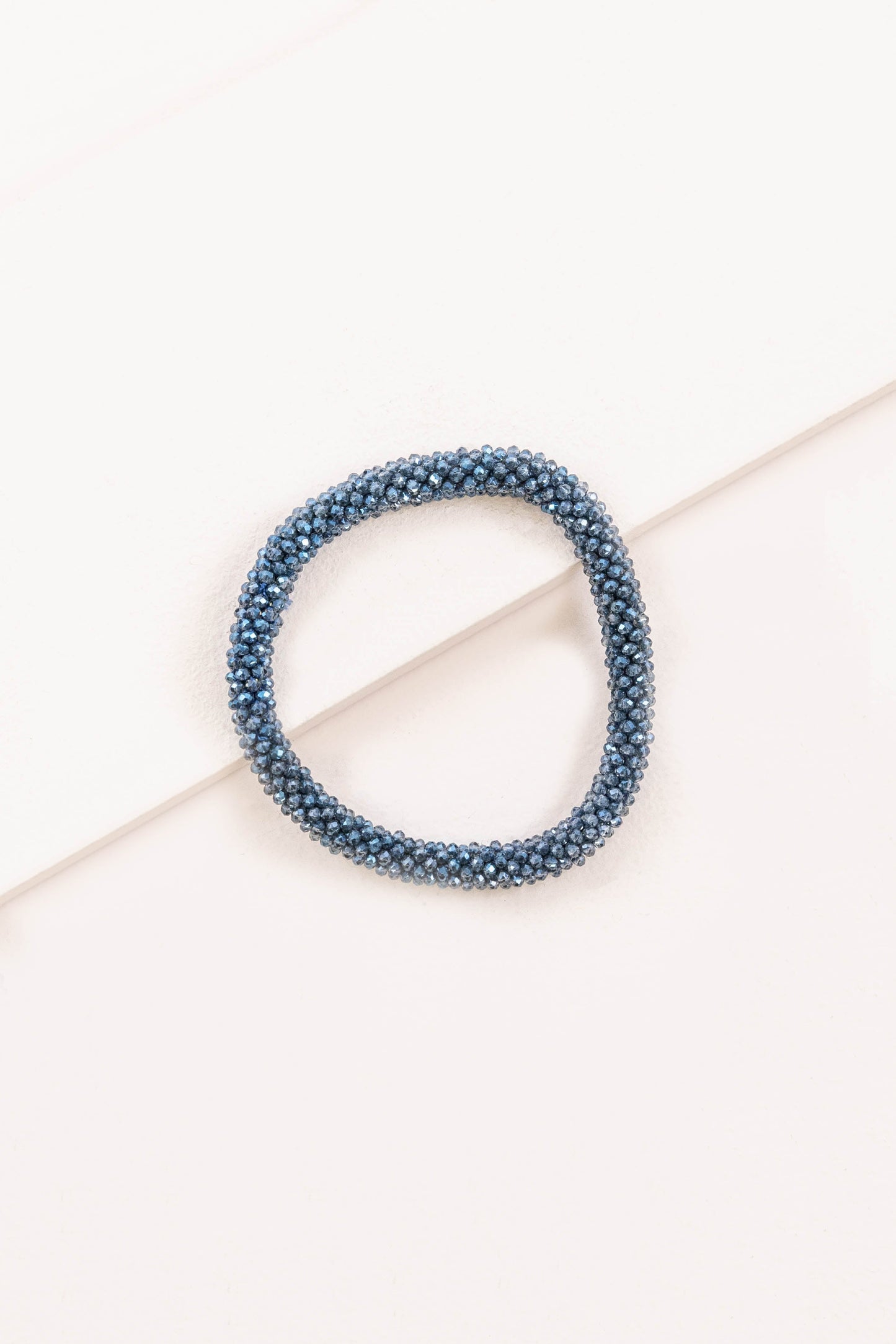 Thin Beaded Rope Bracelet | Ocean Blue