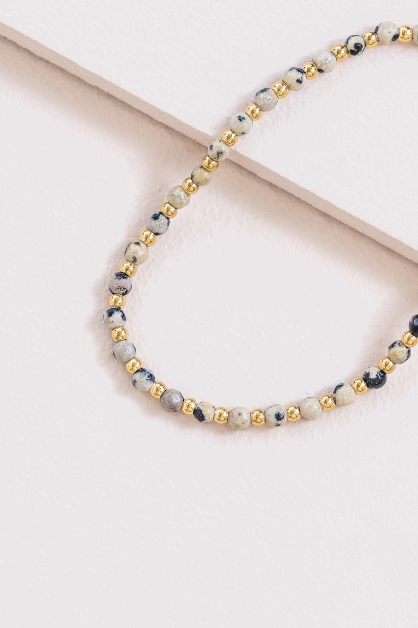 Blissfully Beaded Bracelet | Marble (14K)