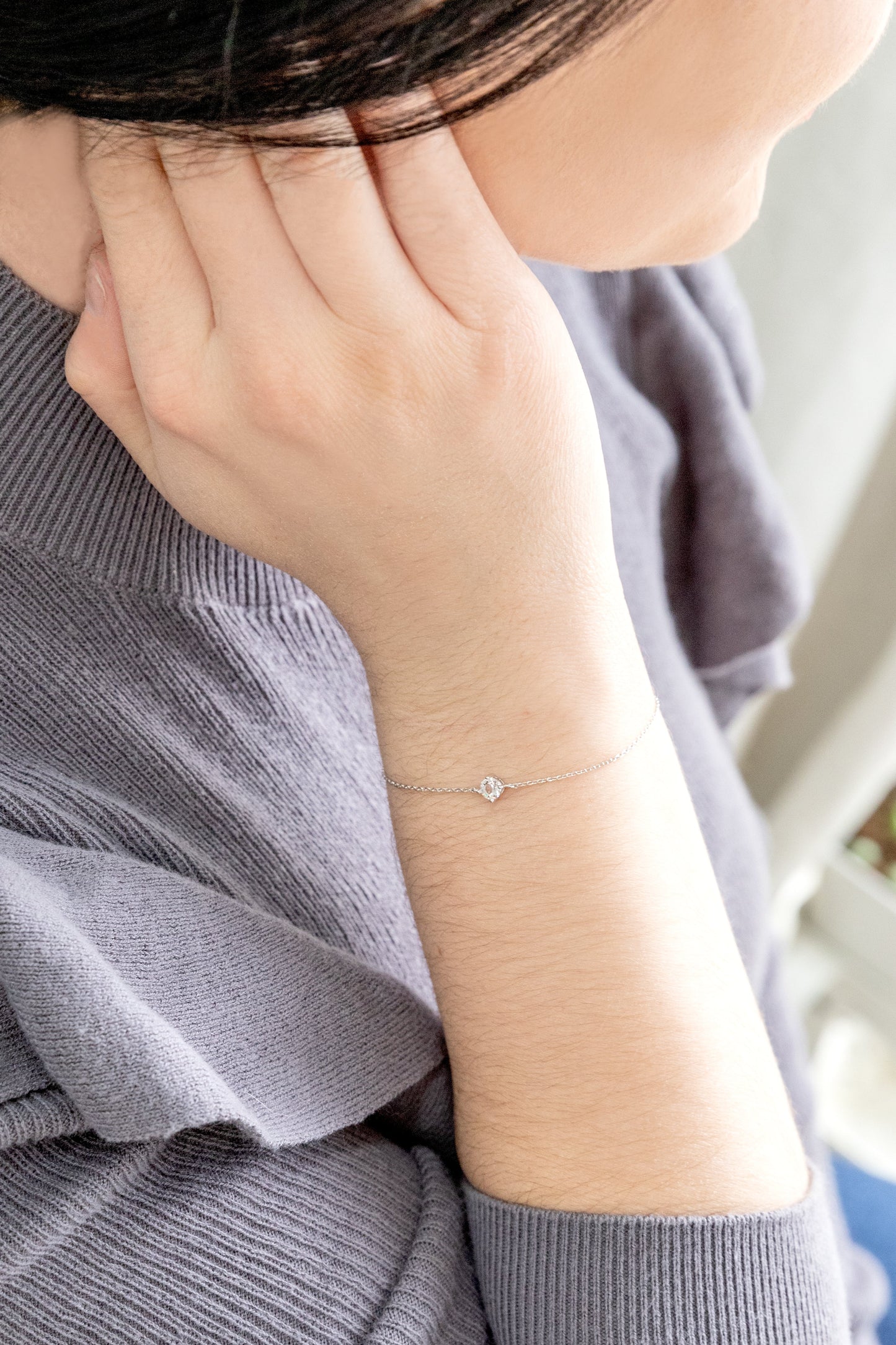 Single Stone Bracelet (sterl.)