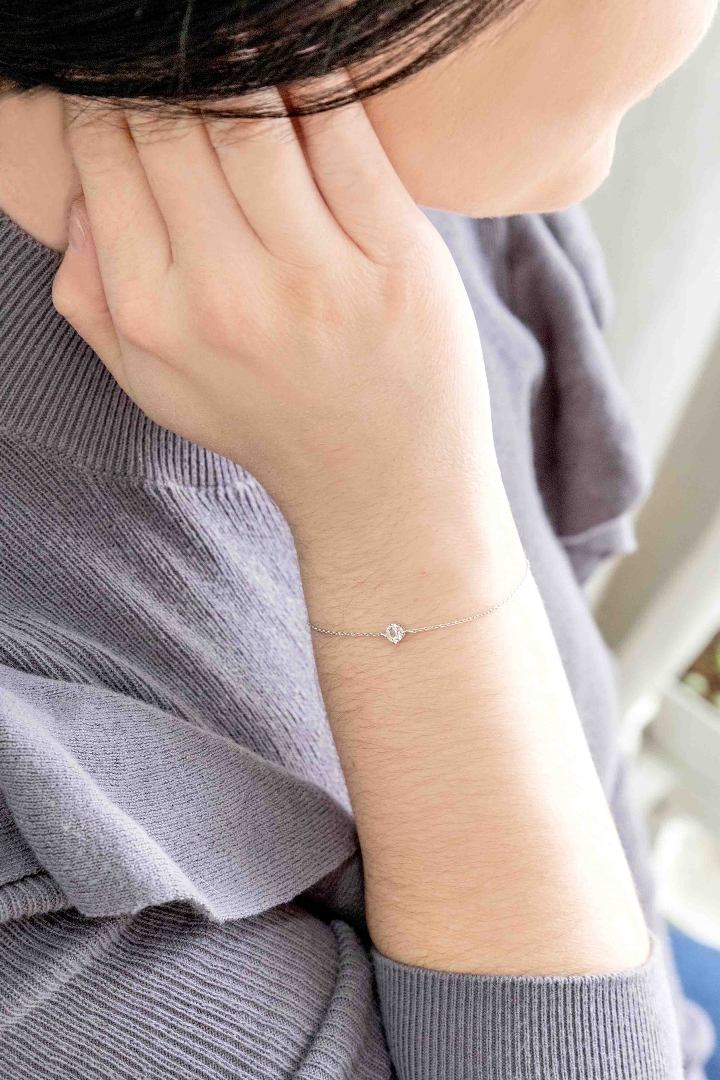 Single Stone Bracelet (sterl.)