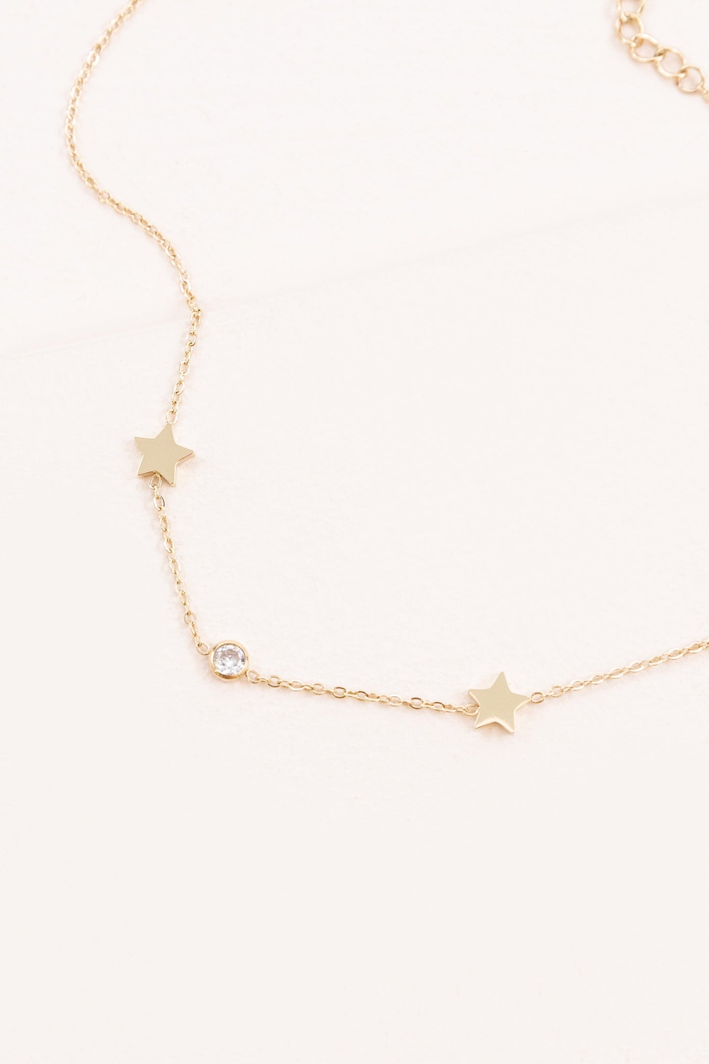 Starry Eyed Rhinestone Anklet | Gold