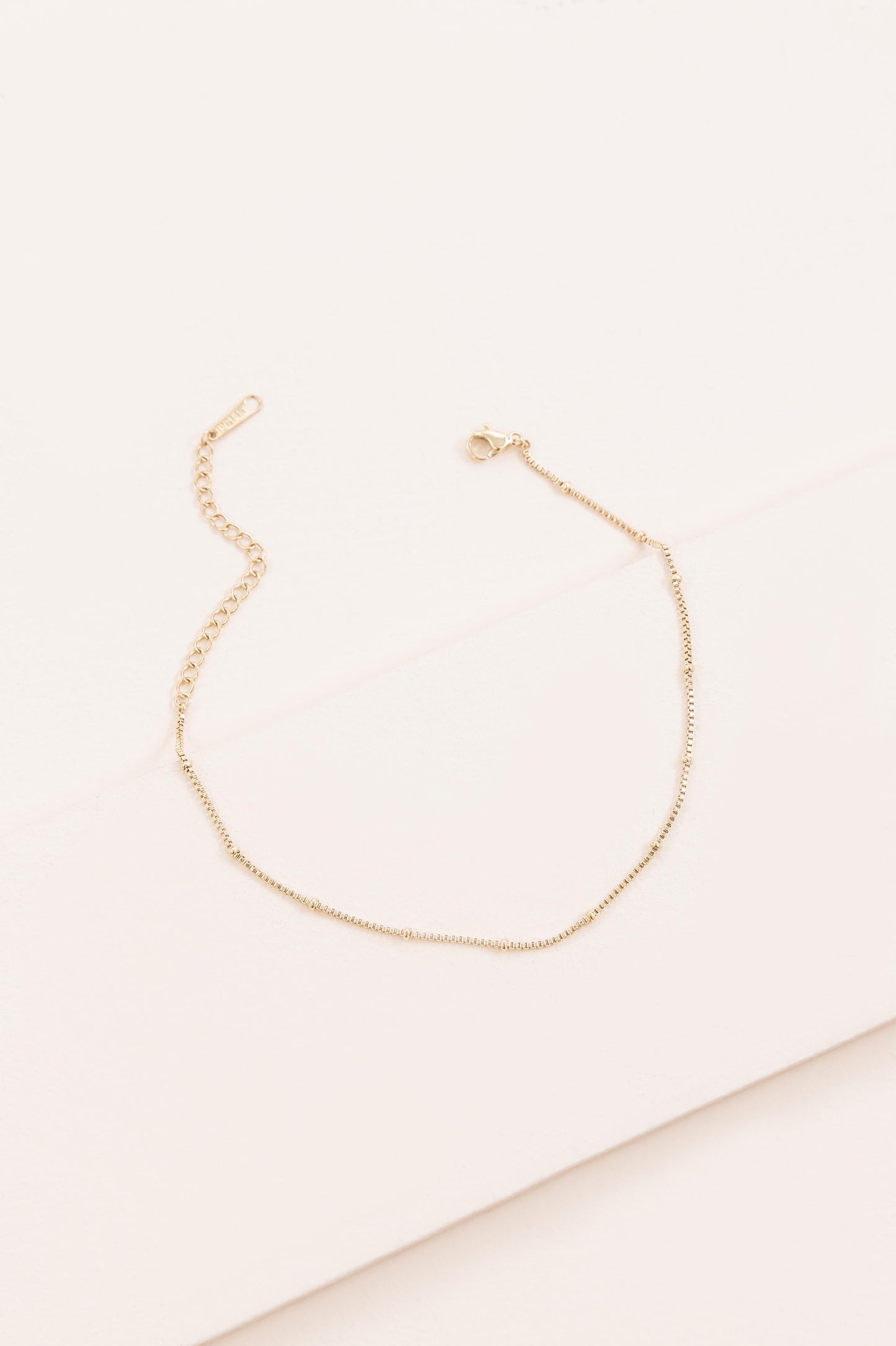 Mod Box Chain Anklet | Gold