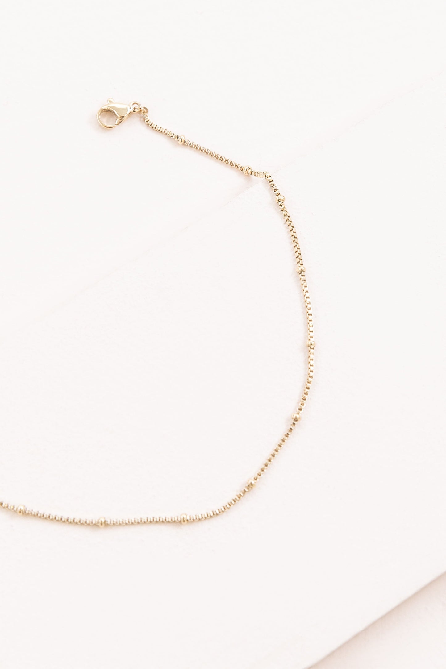 Mod Box Chain Anklet | Gold