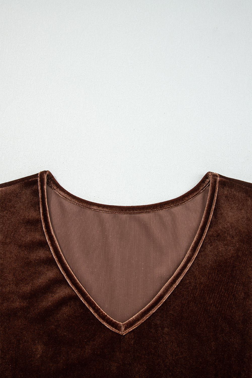 Velvet V-Neck Long Sleeve Tiered Mini Dress