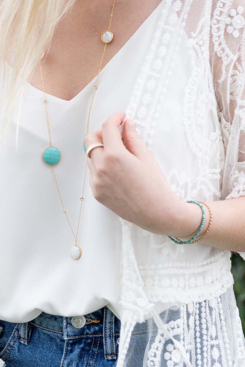 Blissfully Beaded Bracelet | Crystal Clear (14K)