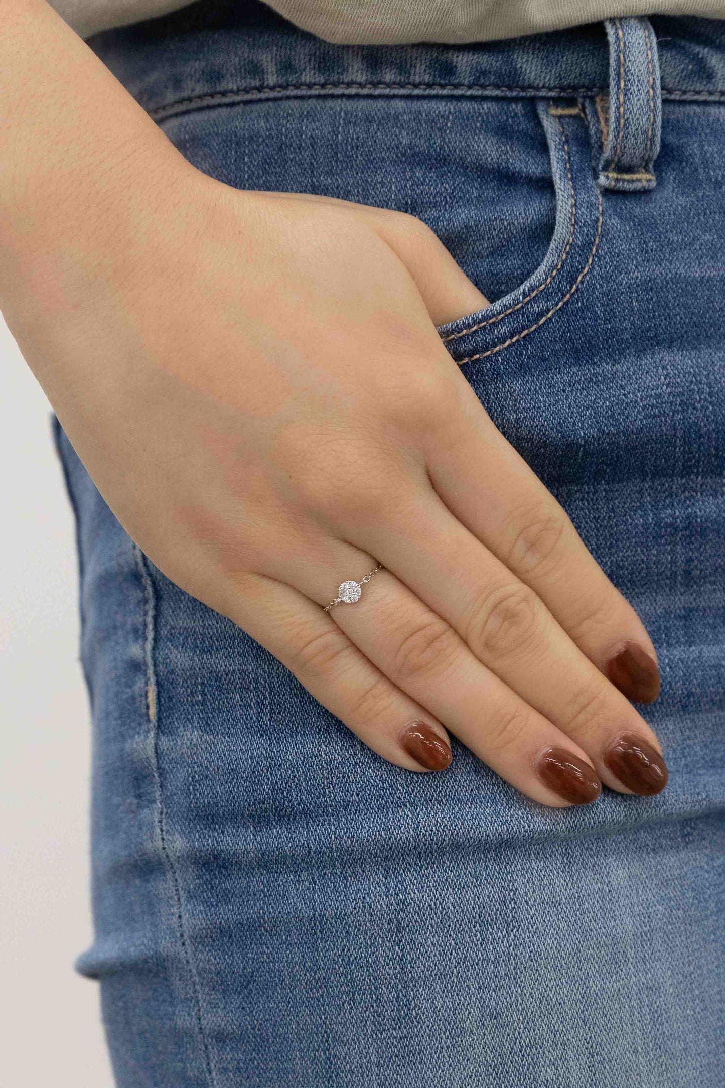 Delicate Bolo Charm Ring | Circle