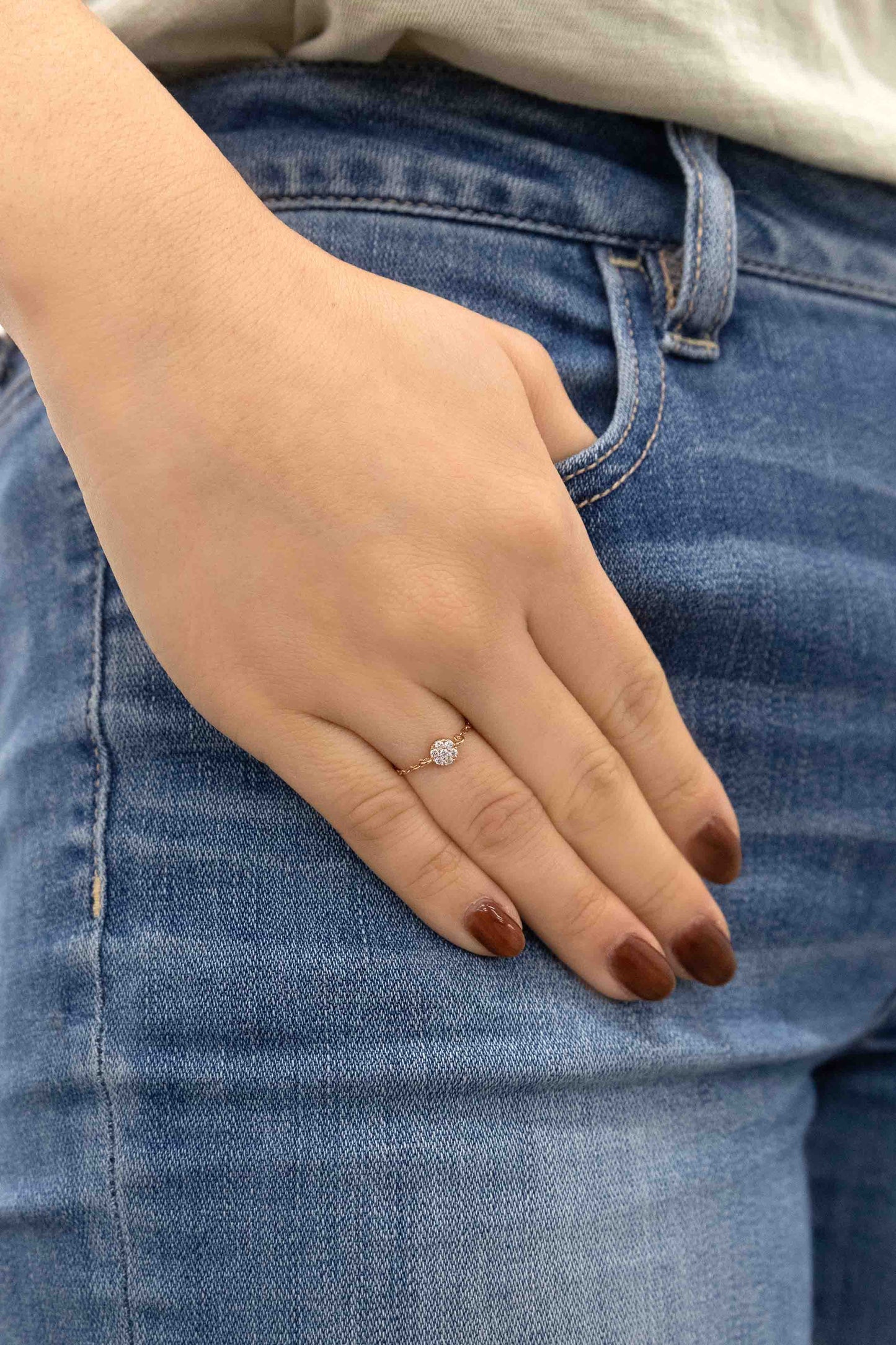 Delicate Bolo Charm Ring | Circle
