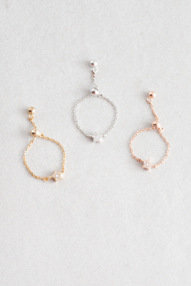 Delicate Bolo Charm Ring | Star