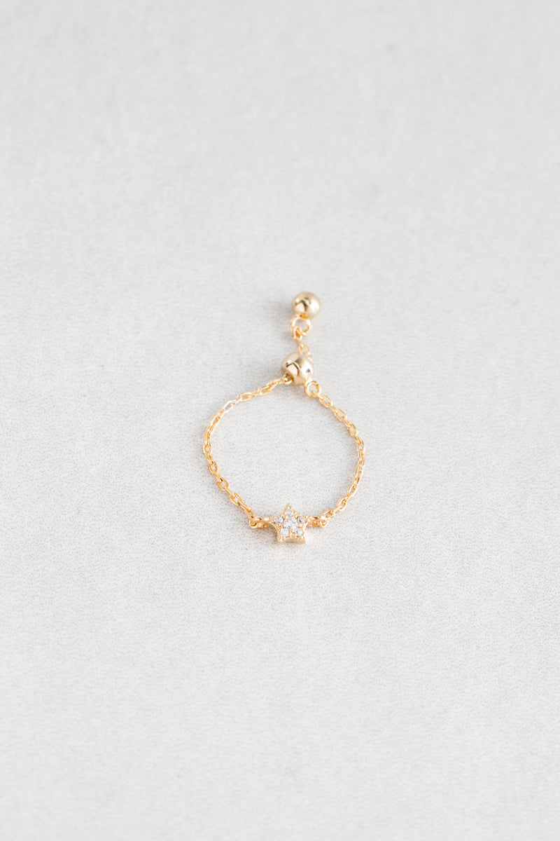 Delicate Bolo Charm Ring | Star
