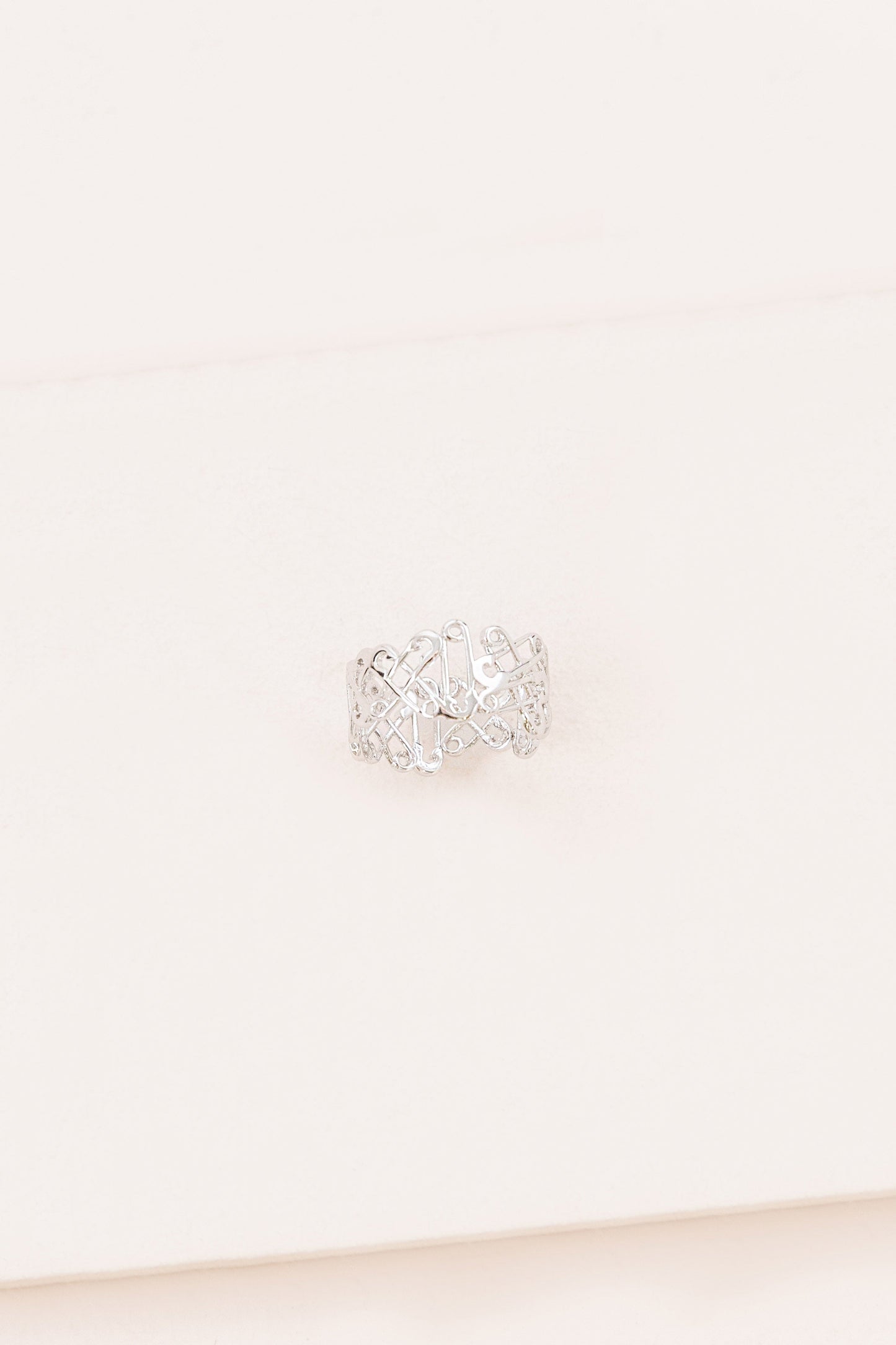Safety Pin Band Ring