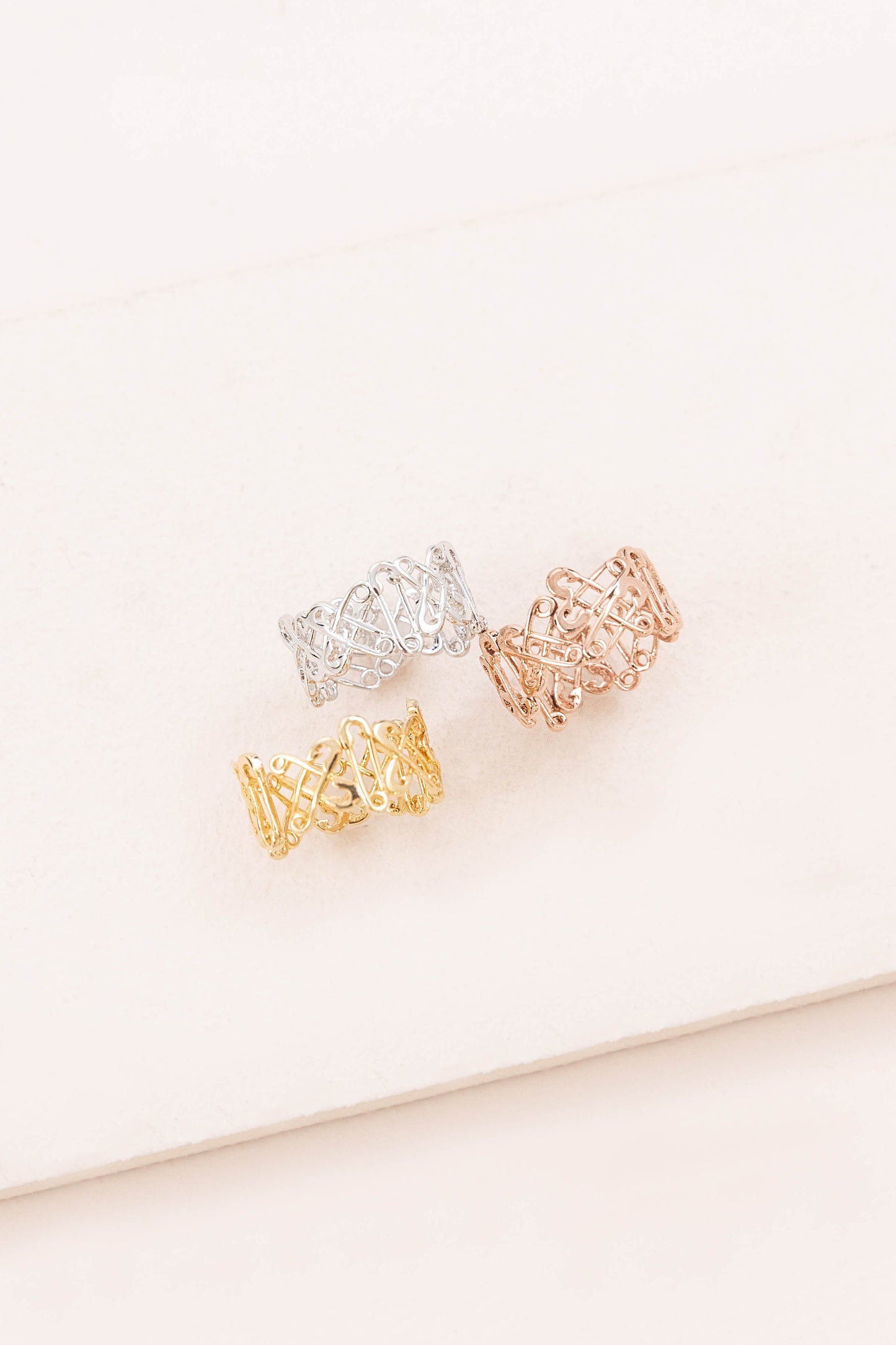 Safety Pin Band Ring