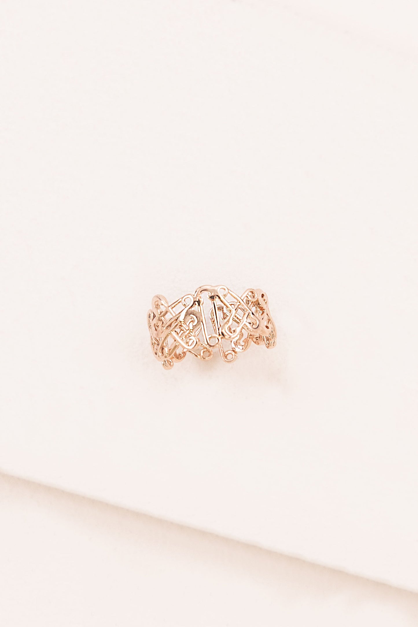 Safety Pin Band Ring