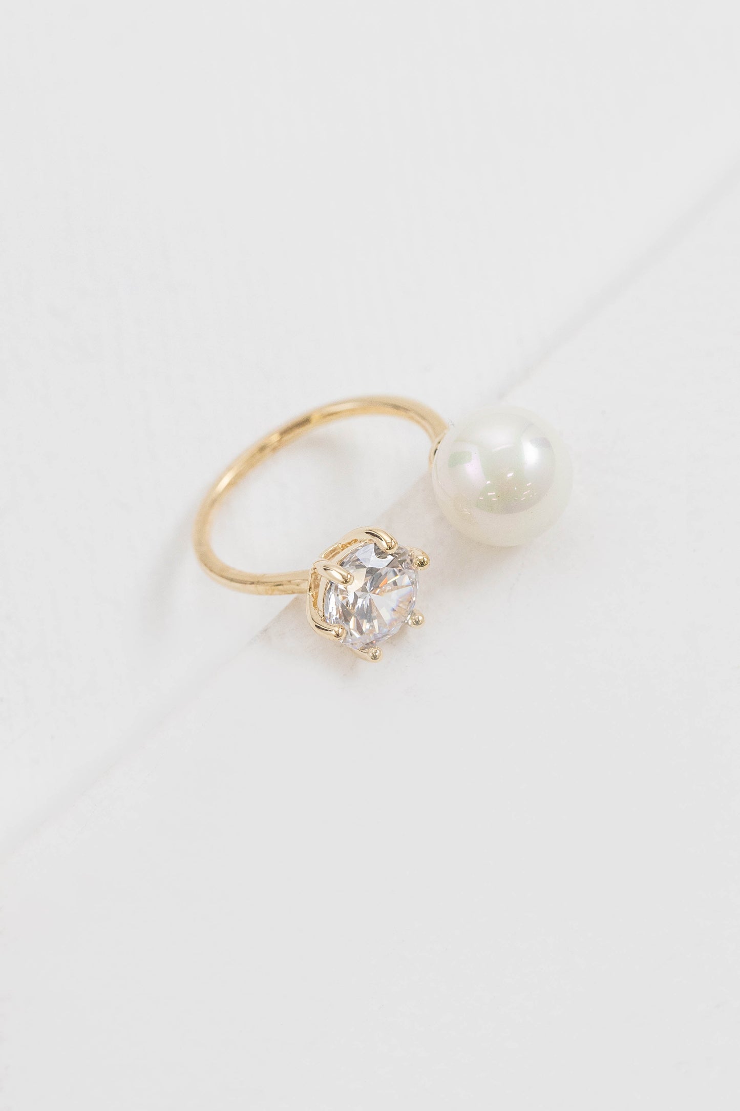 Lux Pearl Stone Ring | Gold (14K)