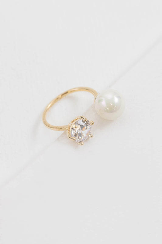 Lux Pearl Stone Ring | Gold (14K)