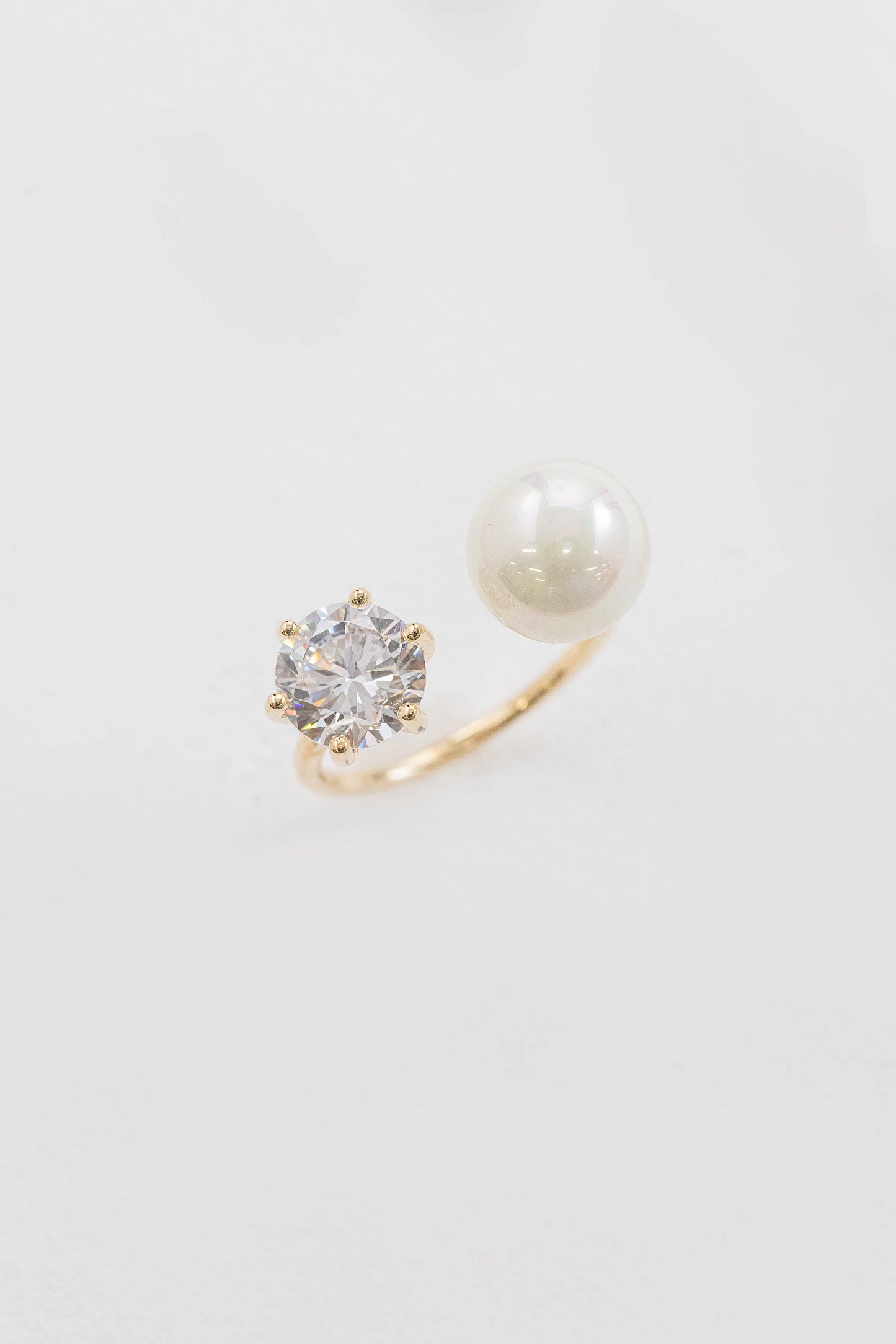Lux Pearl Stone Ring | Gold (14K)