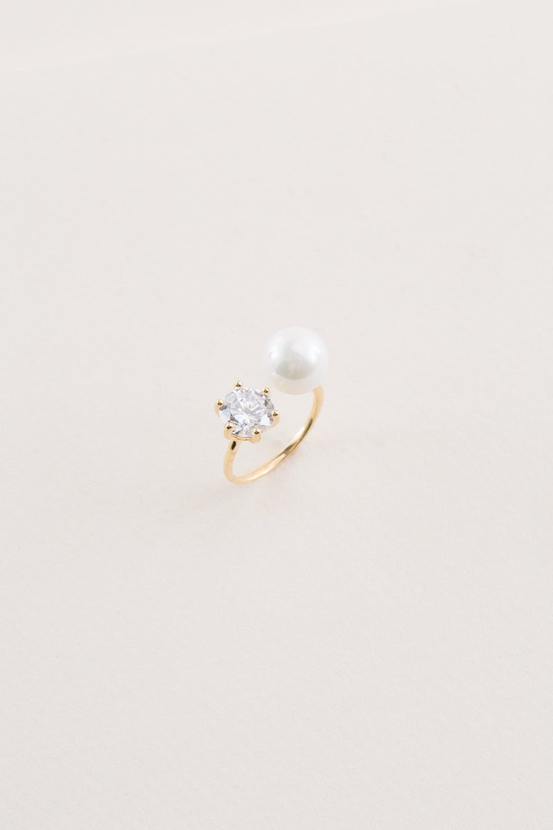 Lux Pearl Stone Ring | Gold (14K)