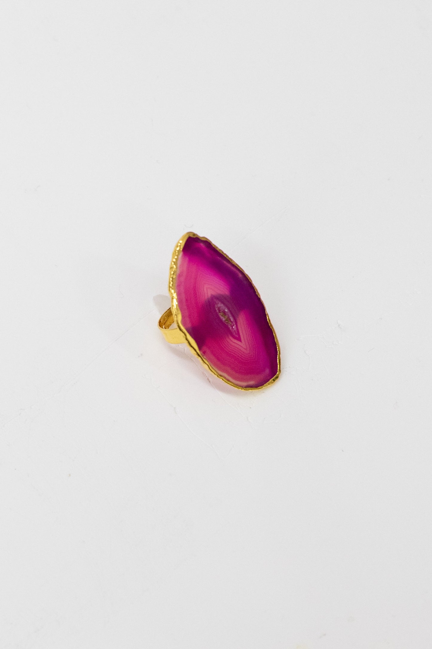 Geode Stone Ring | Magenta