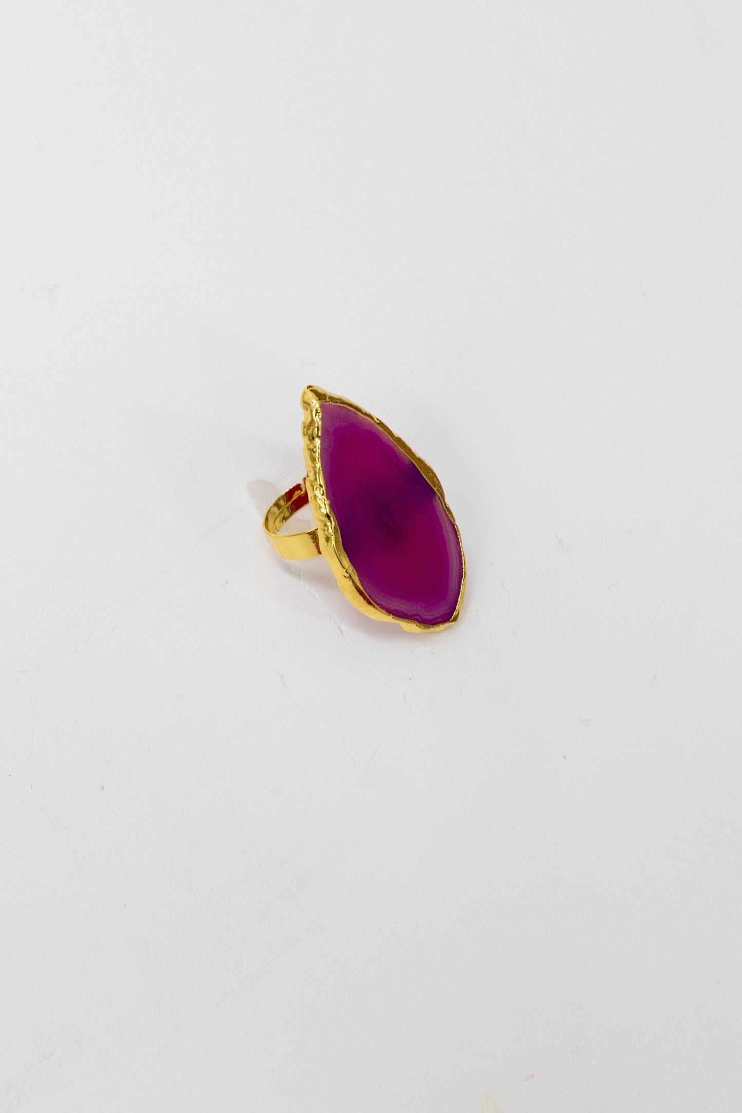 Geode Stone Ring | Magenta