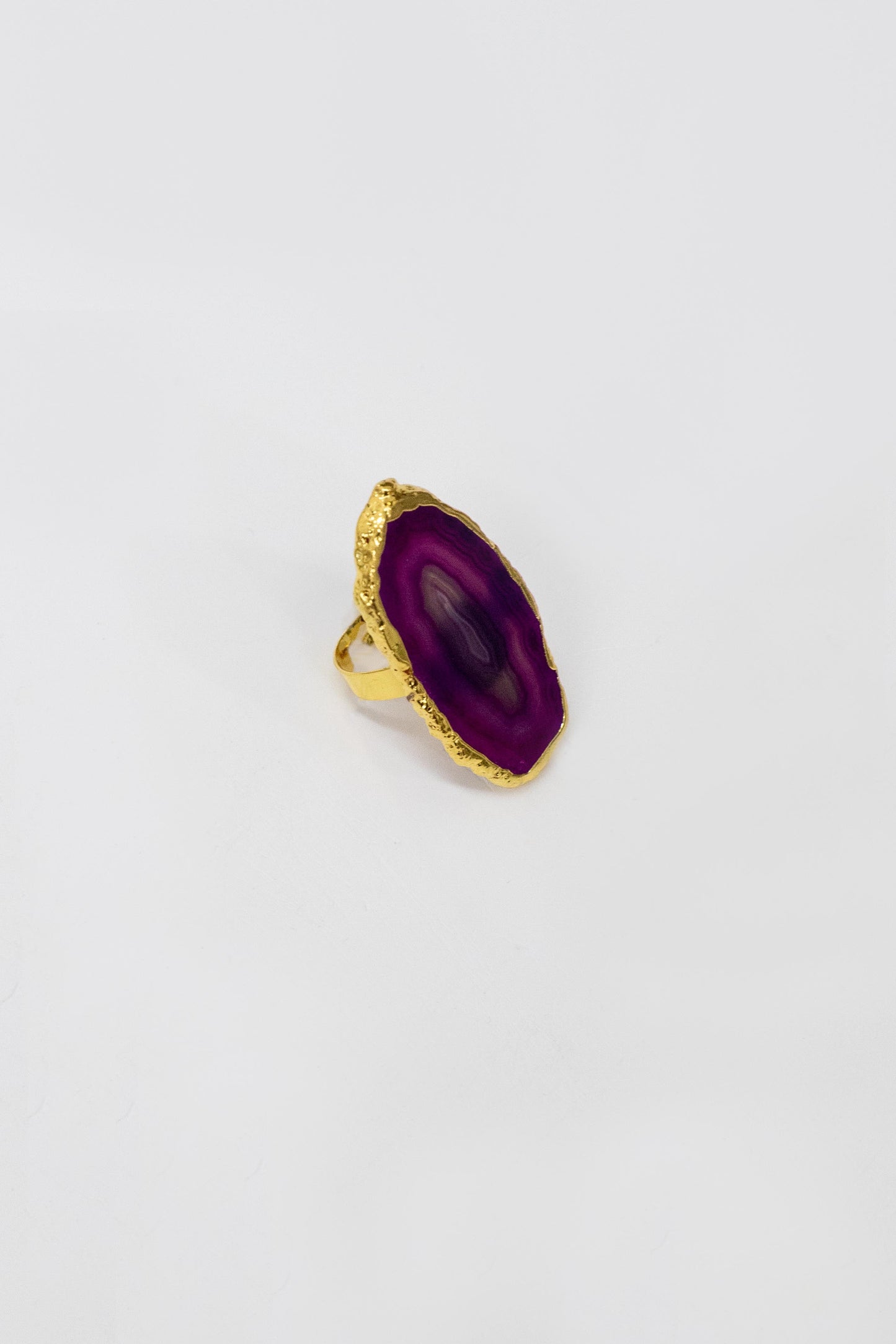 Geode Stone Ring | Magenta