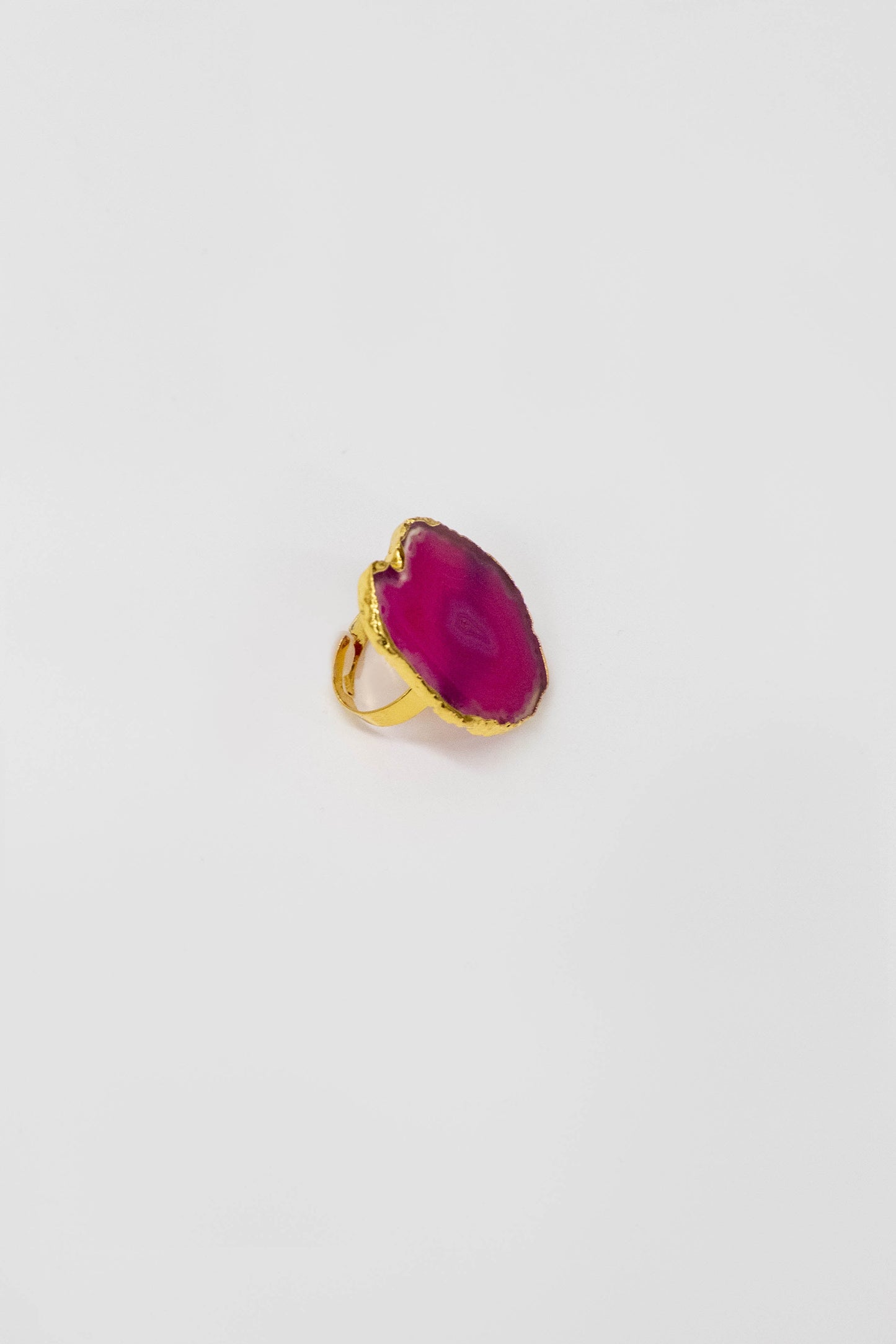 Geode Stone Ring | Magenta