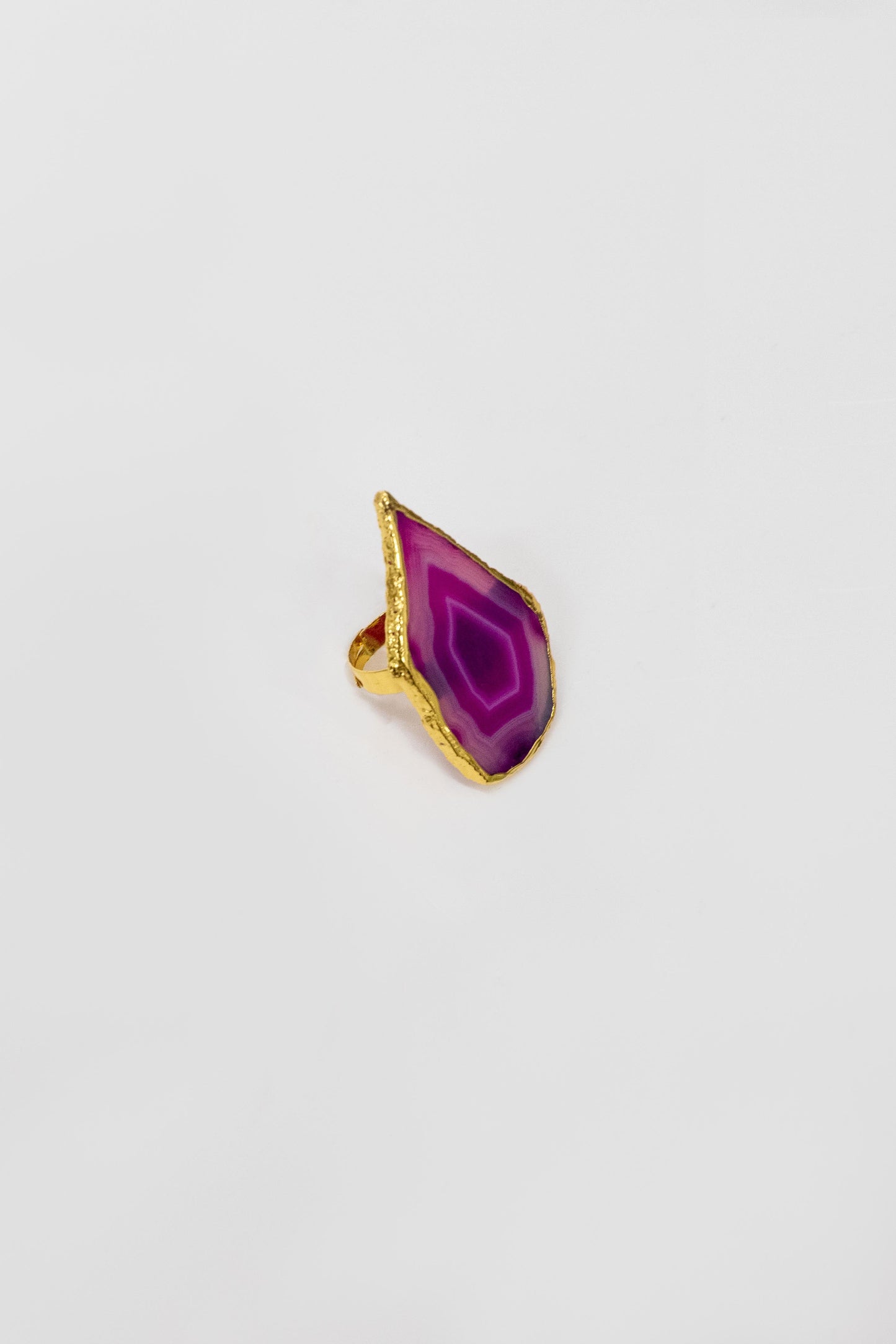 Geode Stone Ring | Magenta