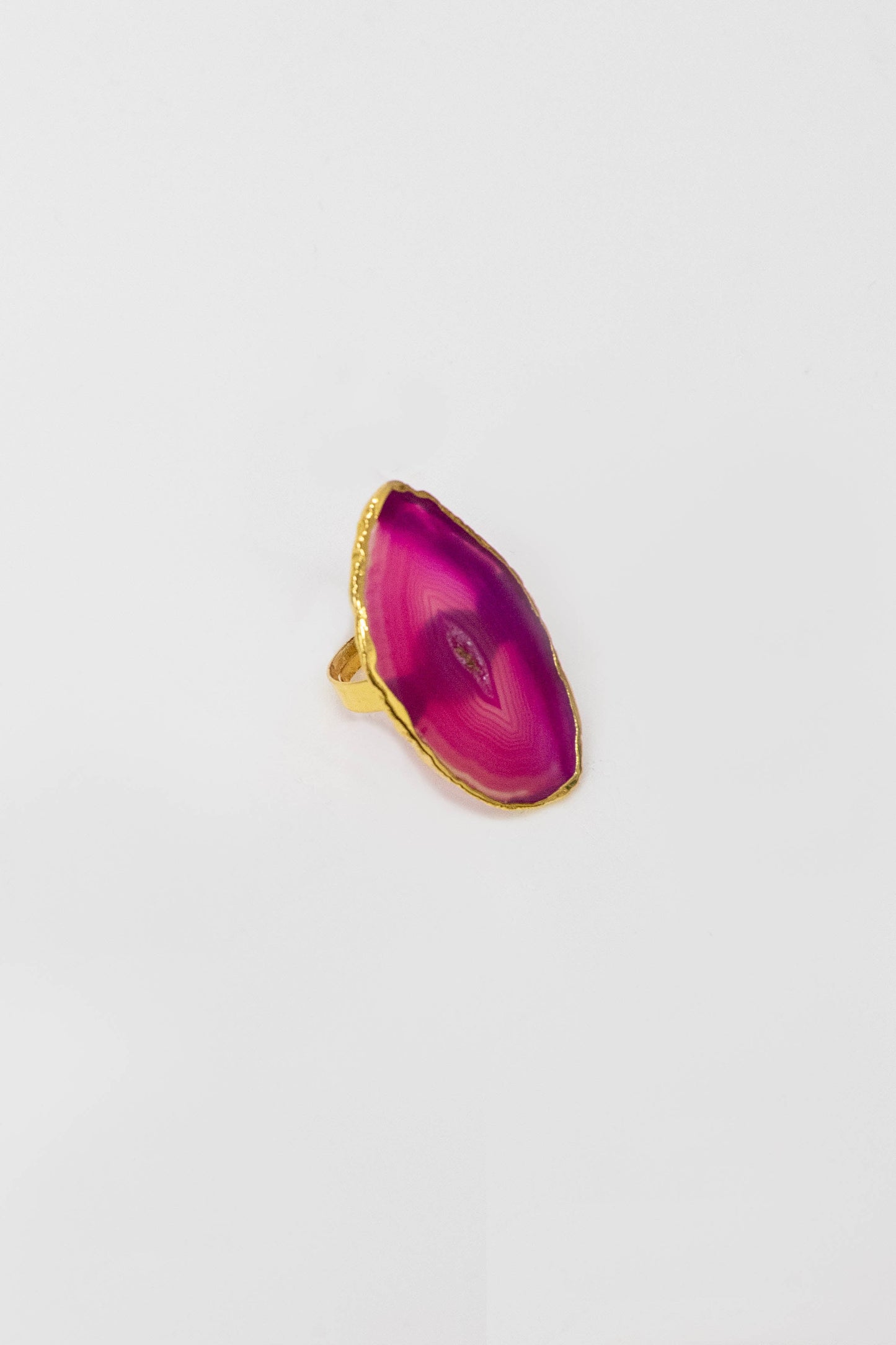 Geode Stone Ring | Magenta
