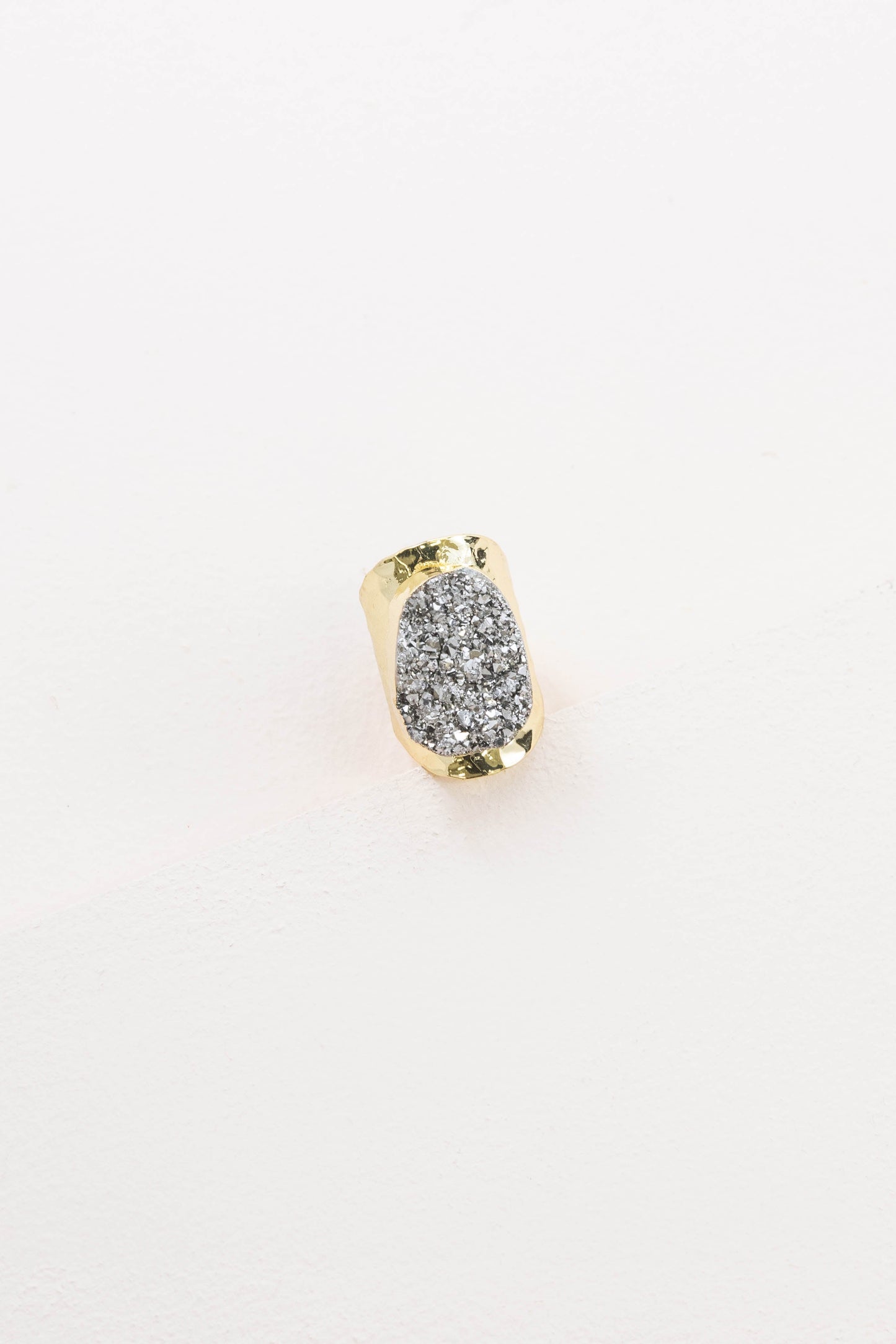 Lustre Druzy Cigar Band Ring | Silver (10K)