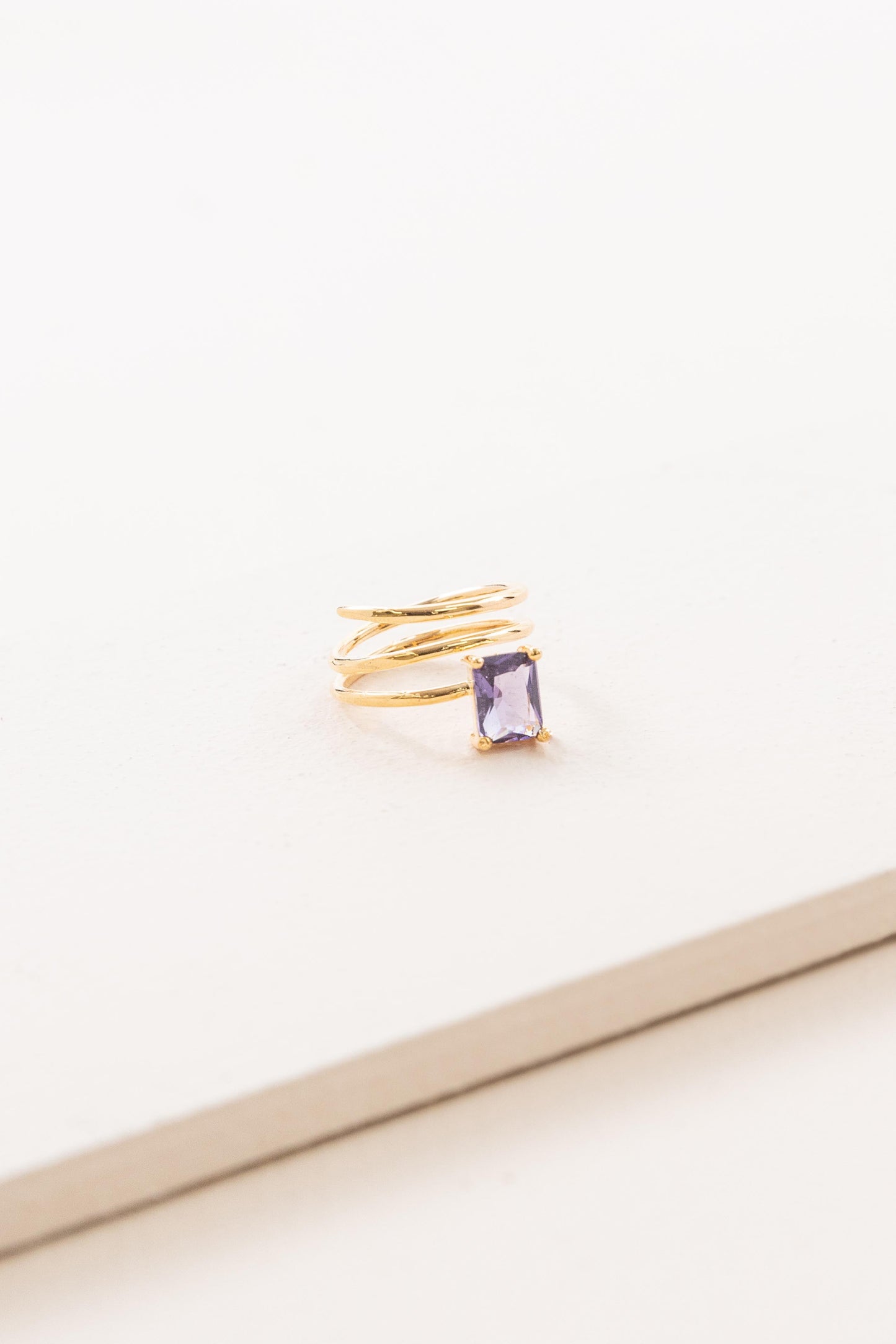 Twist of Purple Fate Ring (14K)