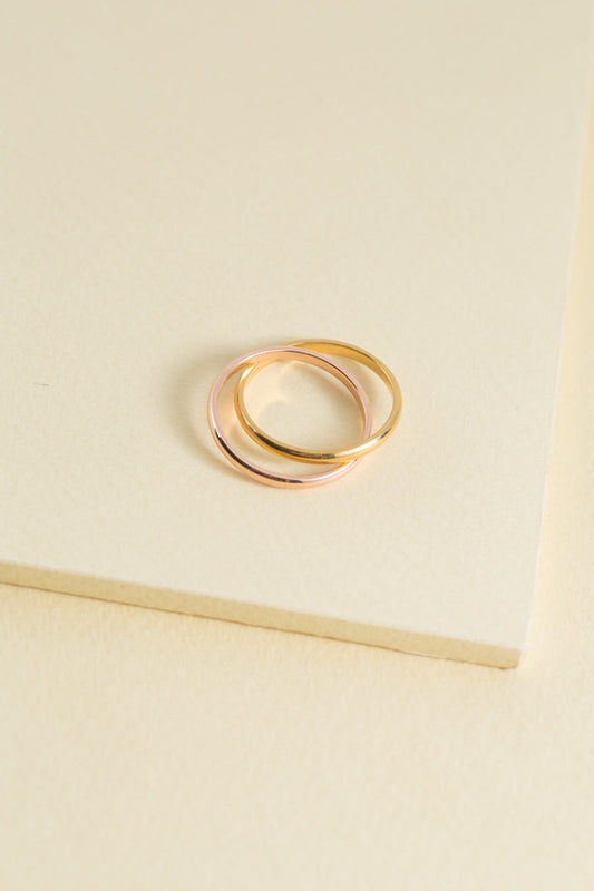 Pair Up Ring (14K Gold & Rose Gold)