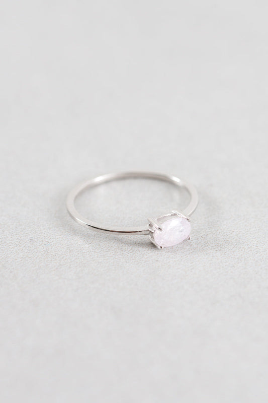 Pink Shimmer Ring | Silver