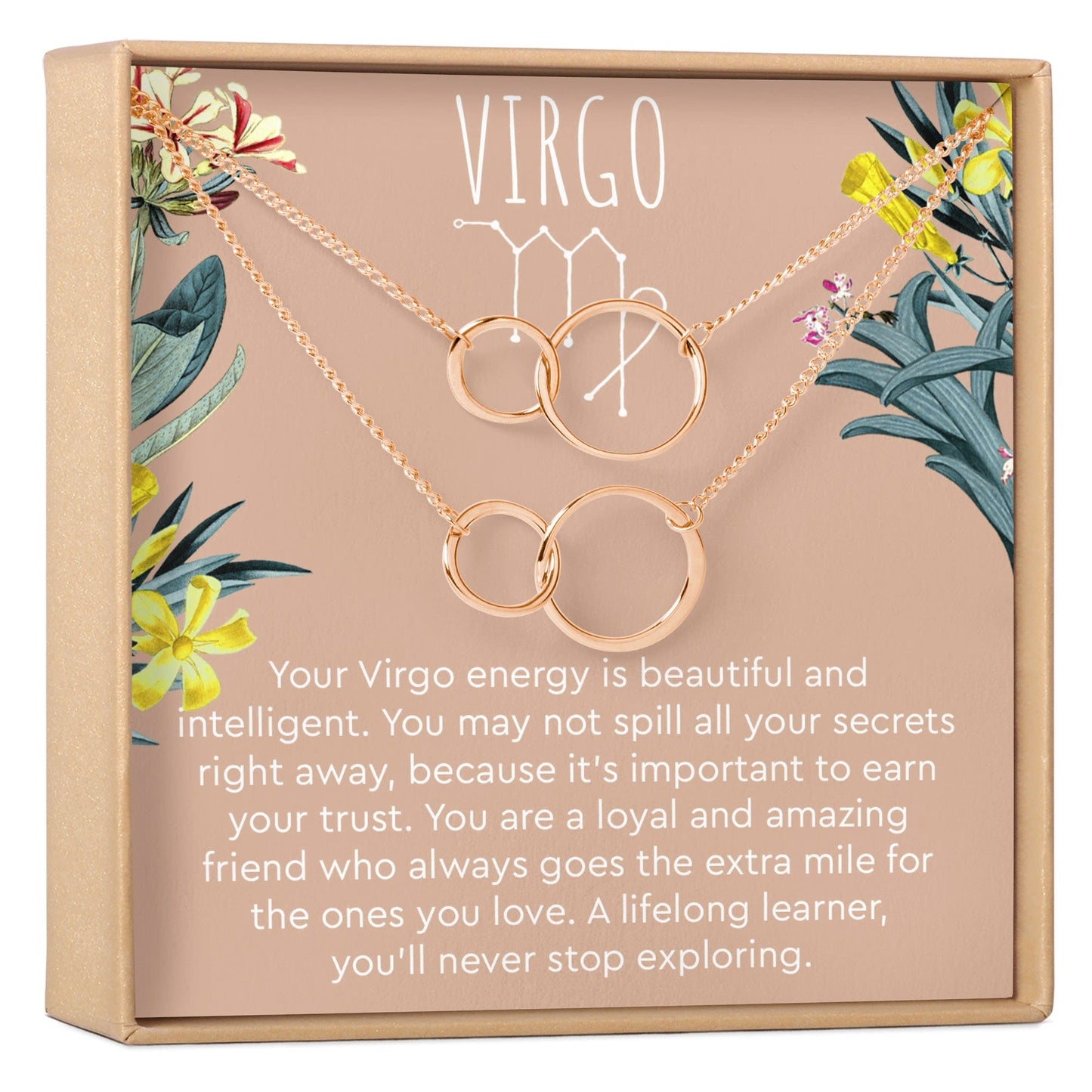 Virgo Zodiac Gift Necklace, Multiple Styles