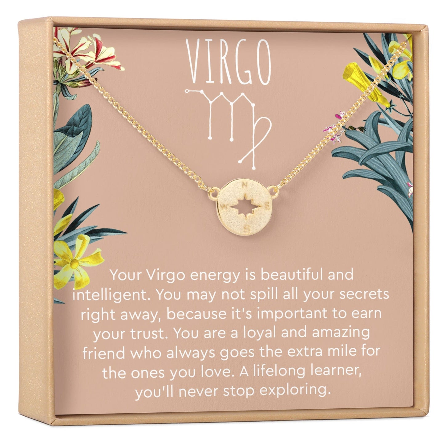 Virgo Zodiac Gift Necklace, Multiple Styles