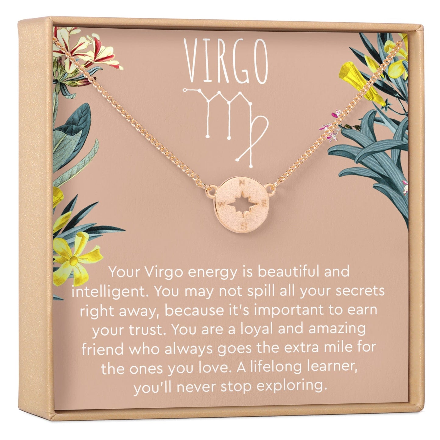Virgo Zodiac Gift Necklace, Multiple Styles