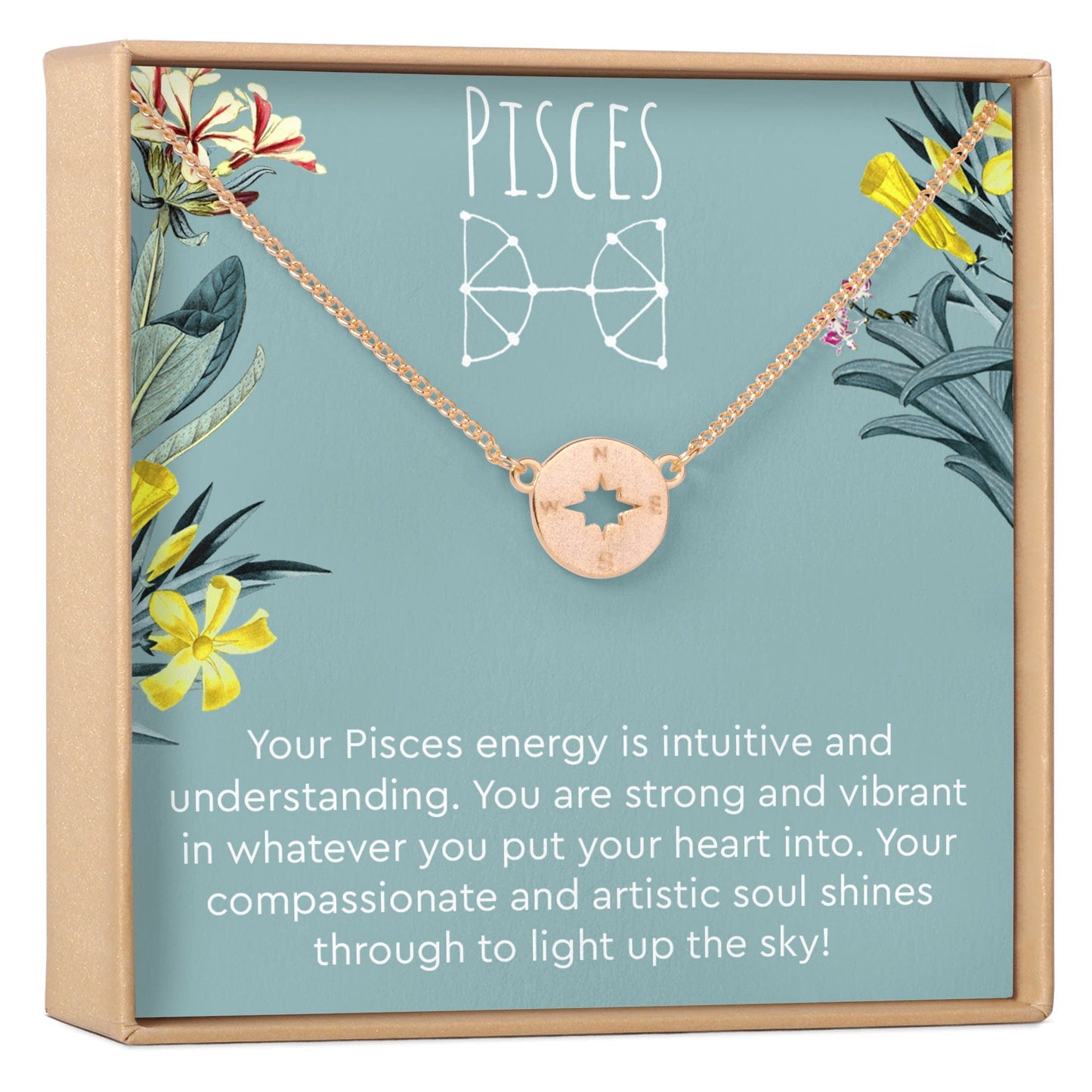 Pisces Zodiac Gift Necklace, Multiple Styles